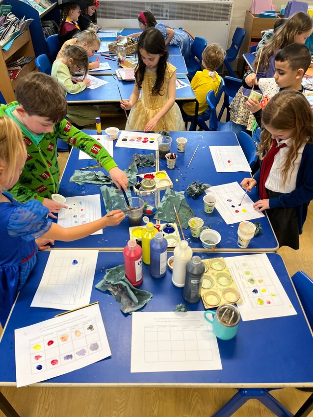 Image of Year 2 - colour mixing 