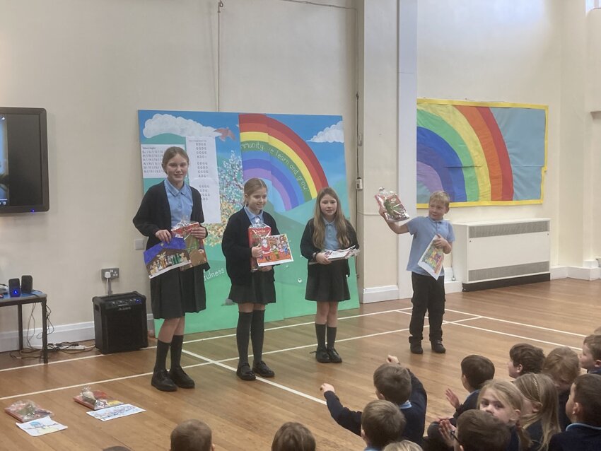 Image of PTA Colouring Competition Winners.